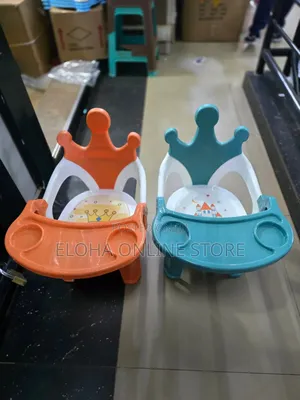 Cute Crown Design Baby Feeding Chair With Removable Tray