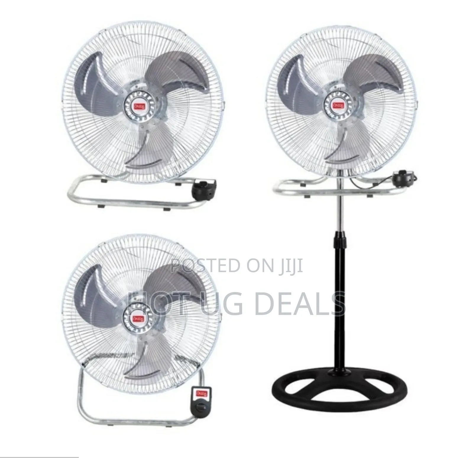 Onida Plus 3 in 1 18 Inch Industrial Fan - Silver Black