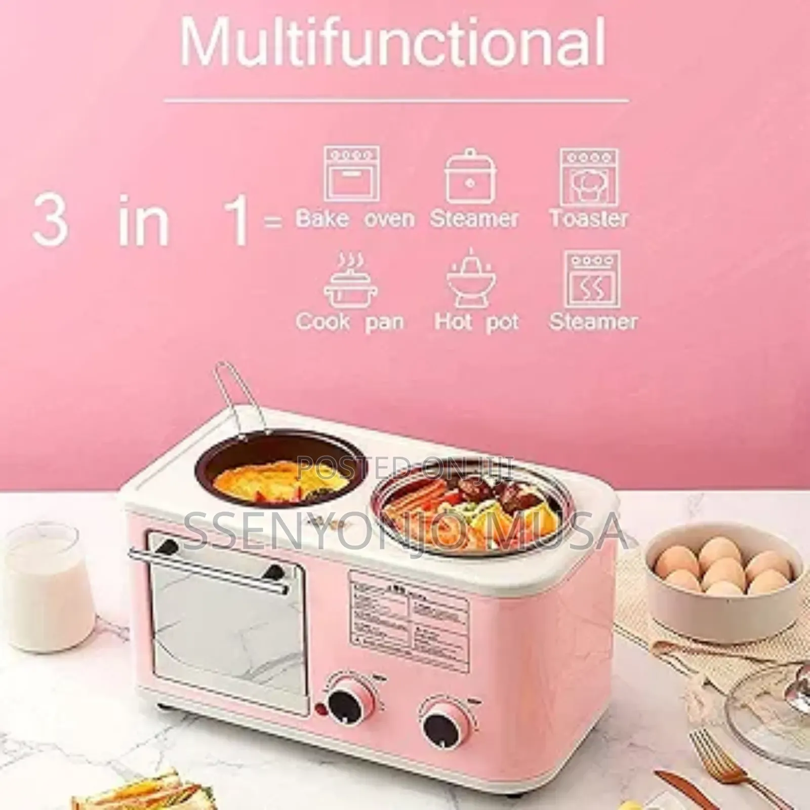 Breakfast Maker 5l 4-in-1 , Mini Oven for Frying, Baking-