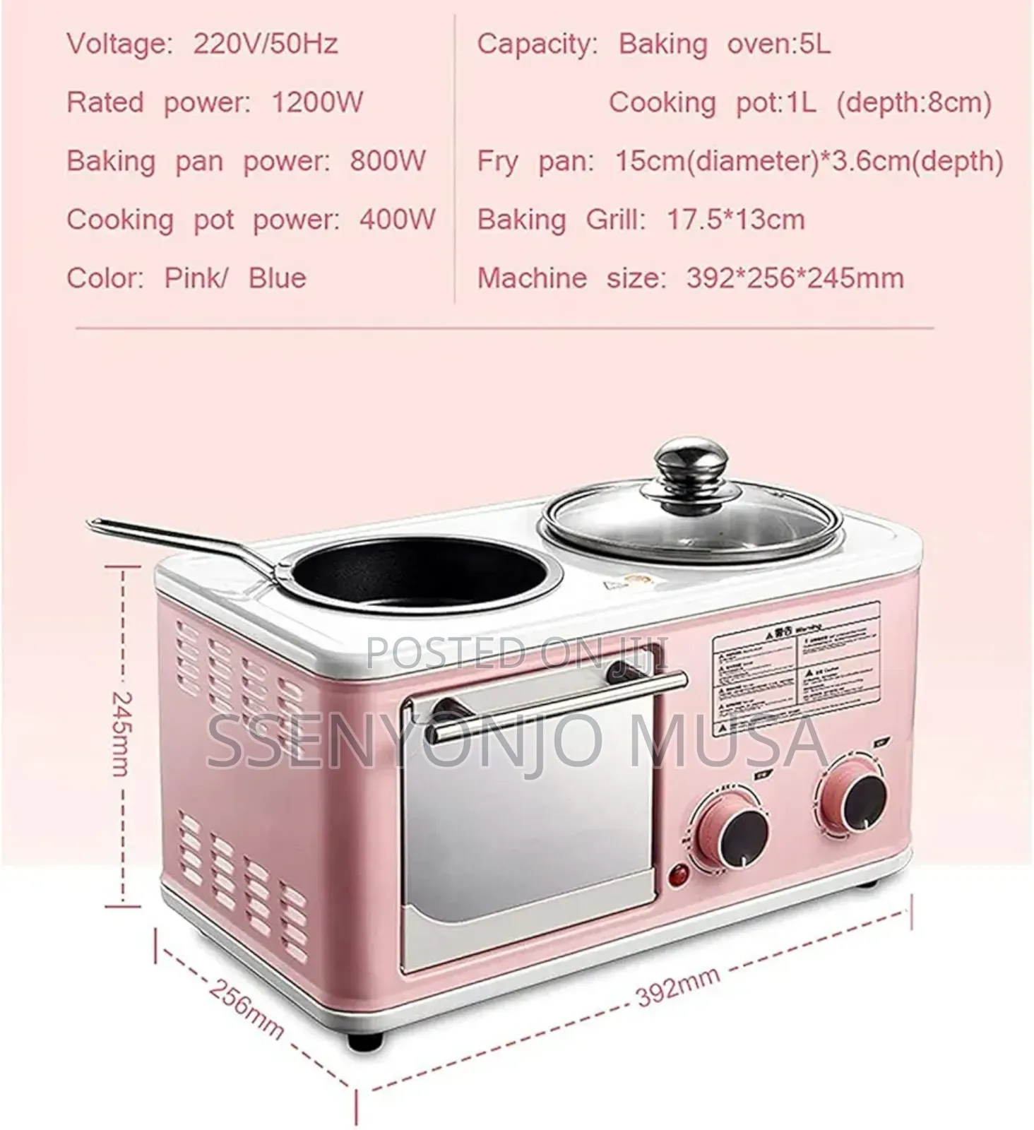 Breakfast Maker 5l 4-in-1 , Mini Oven for Frying, Baking-