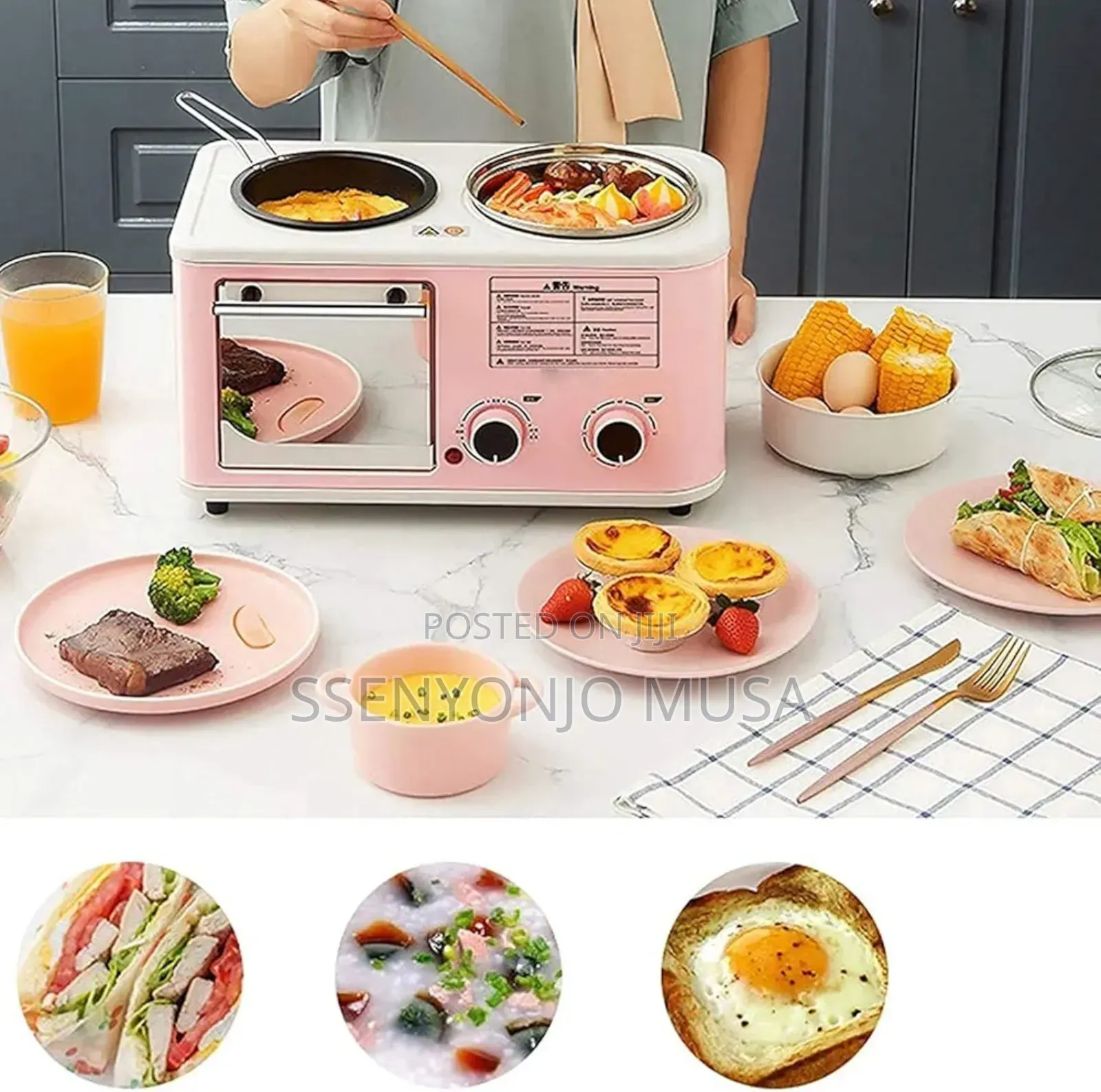 Breakfast Maker 5l 4-in-1 , Mini Oven for Frying, Baking-