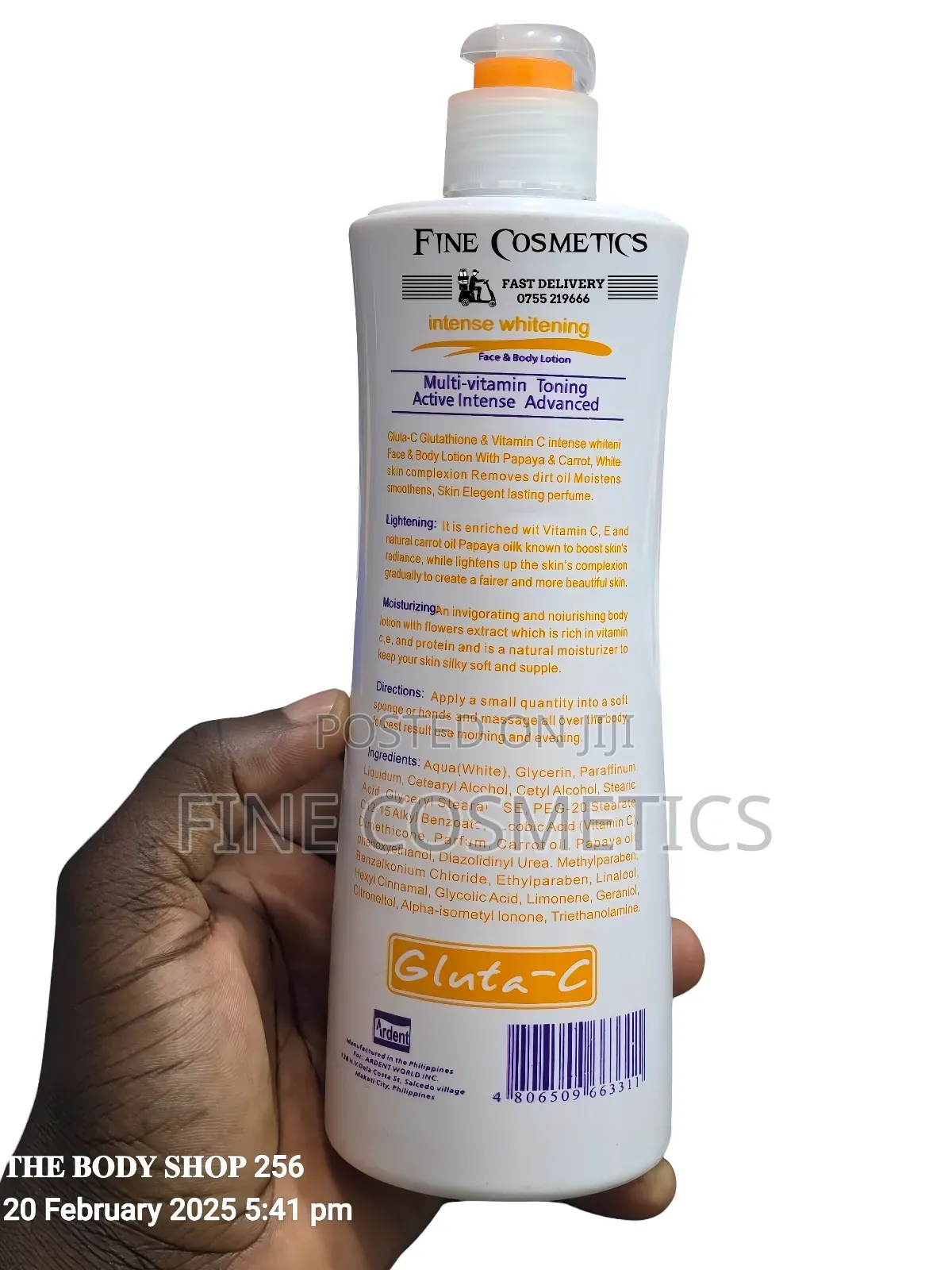 Gluta-C Intense Whitening Glutathione+Vitaminc Carrot Lotion
