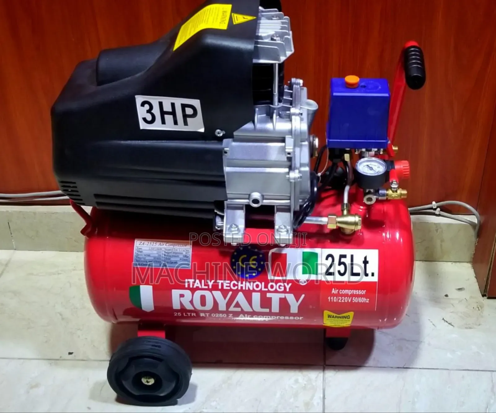 3hp Royalty Air Compressor 25ltrs