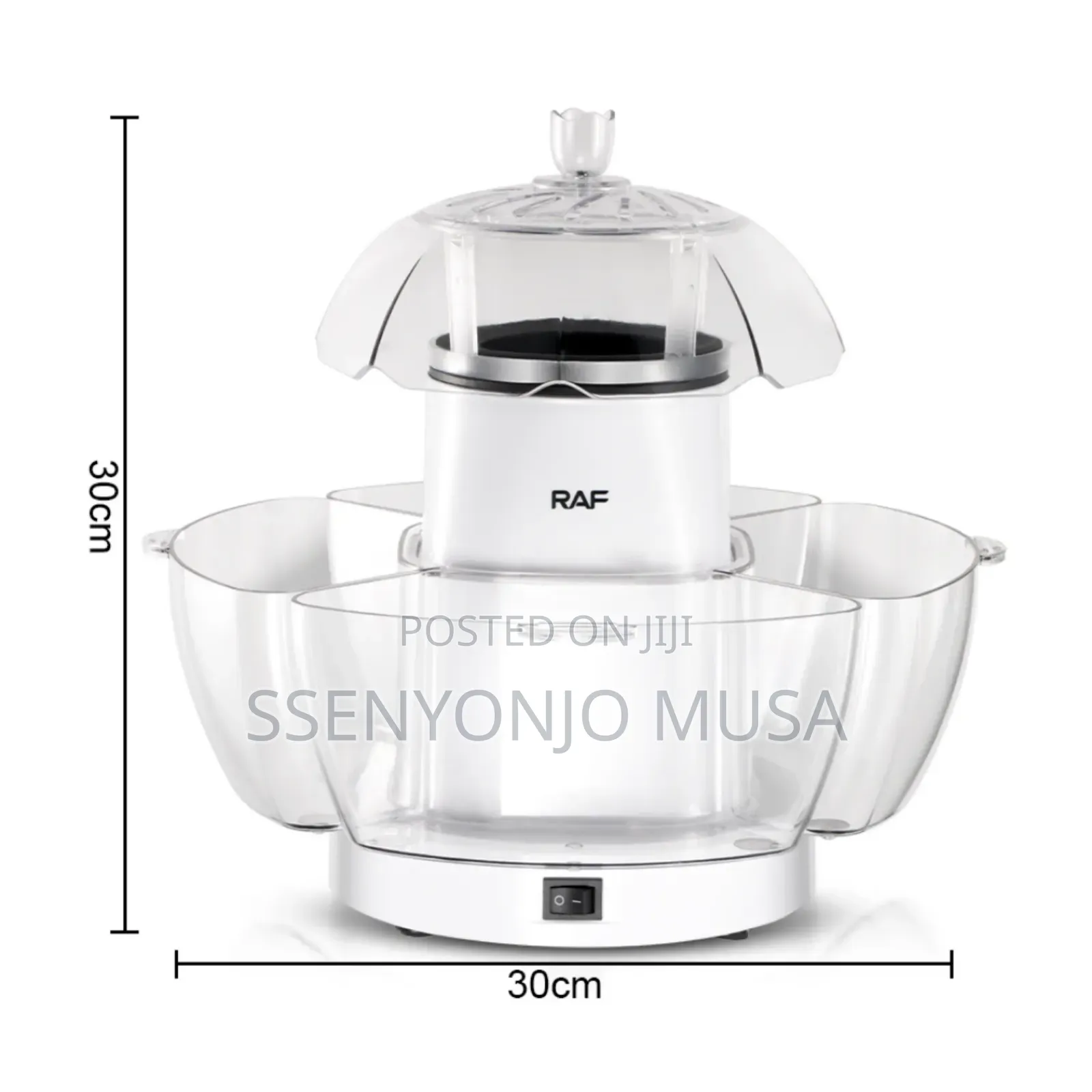 Raf Hot Air Popcorn Maker R.9004 1200w, Large 70g Capacity
