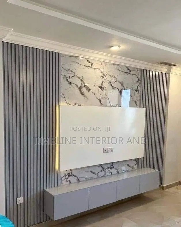Urban Panels and Marble Sheet TV Unit