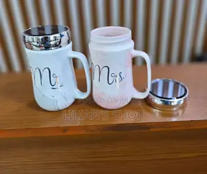 Marble Couple Cups Mr and Mrs