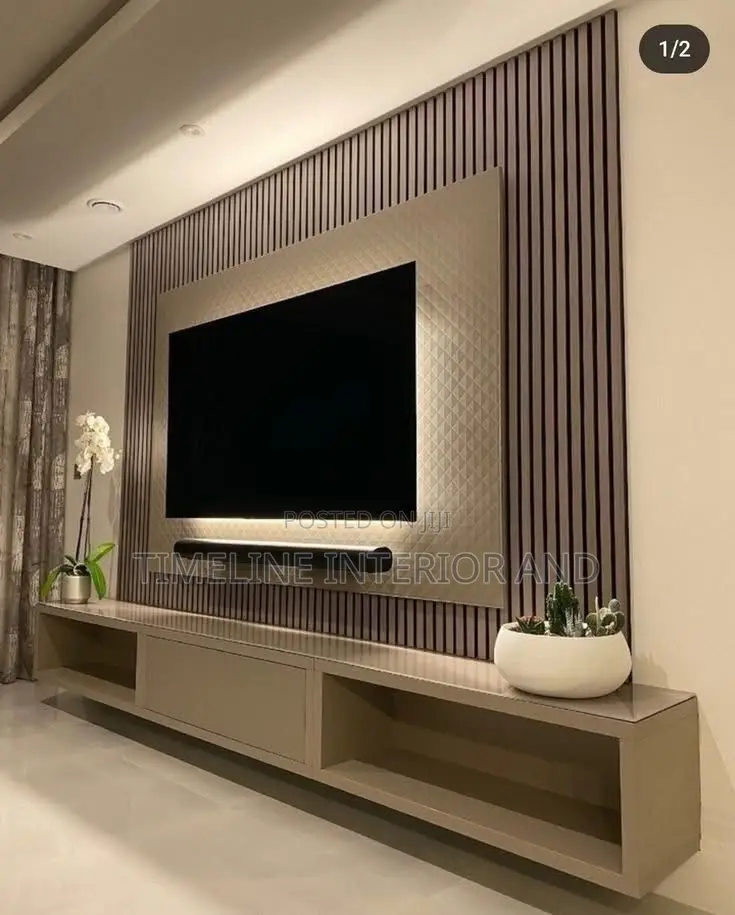 Dynamic Panels and Marble Sheet TV Unit