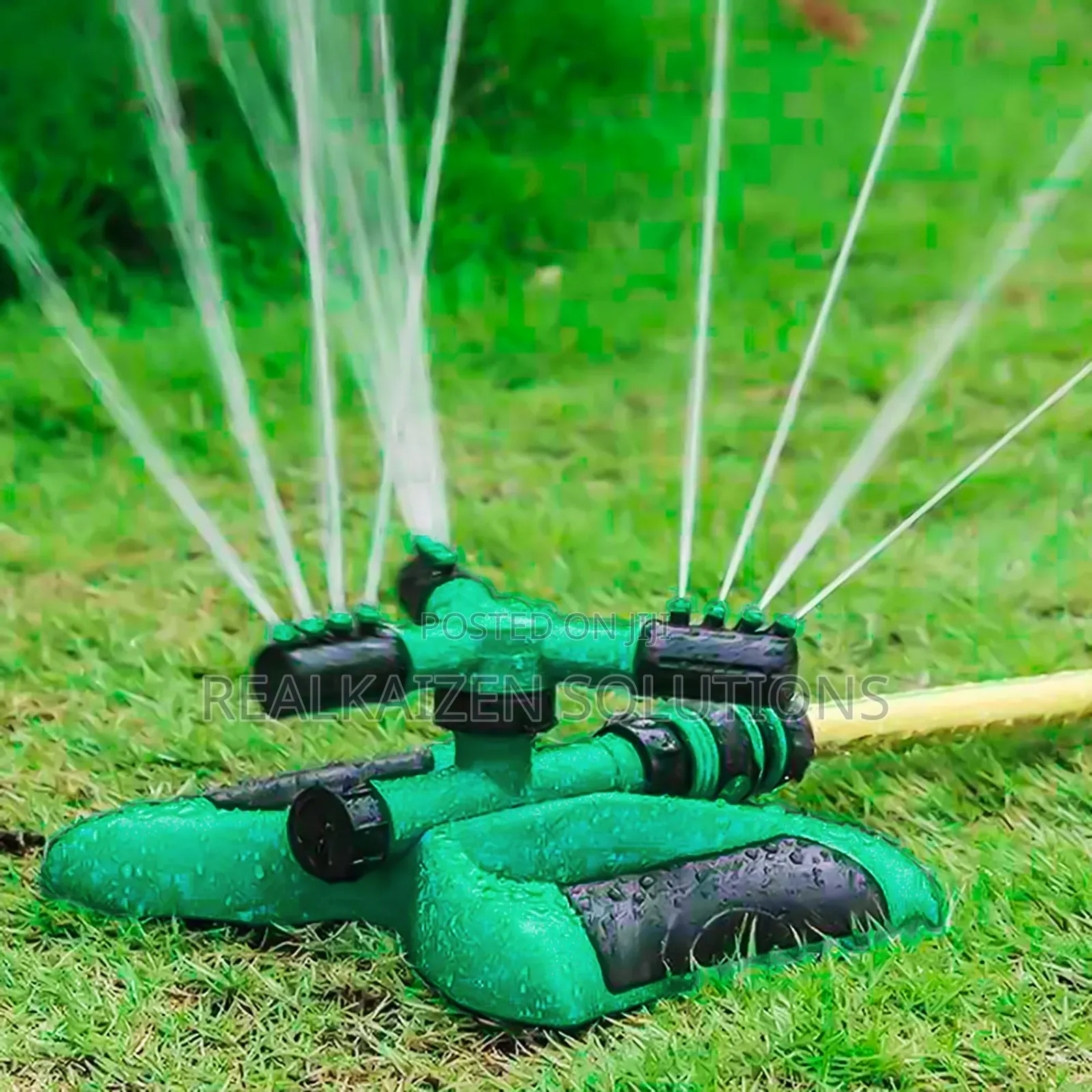 12 Nozzles 3 Arms 360° Lawn Garden Water Sprinkler