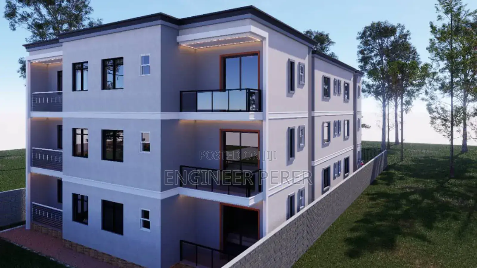 Plan for Commercial Building 7floors Construction.