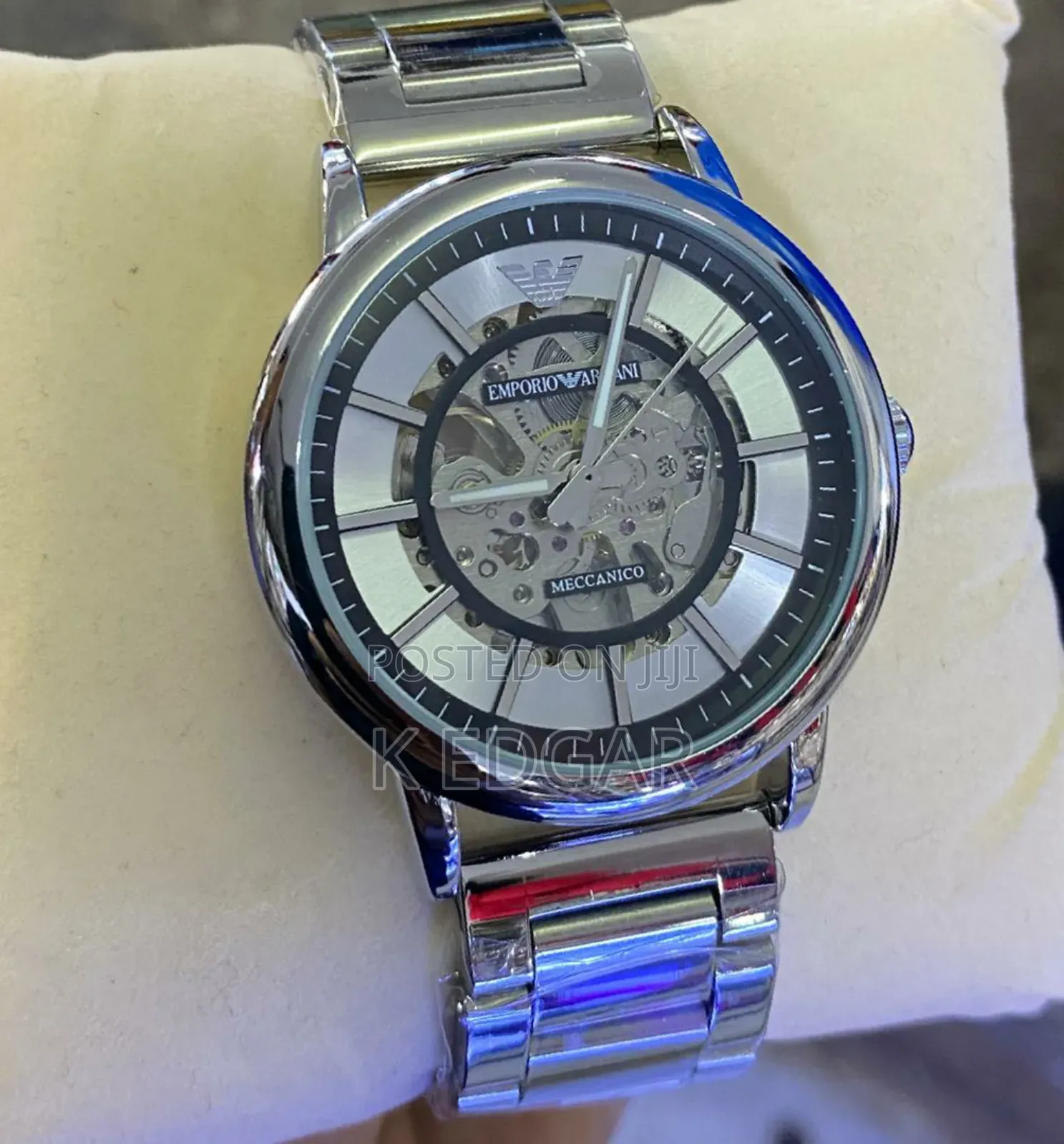 Silver Automatic Emporio Armani Watch