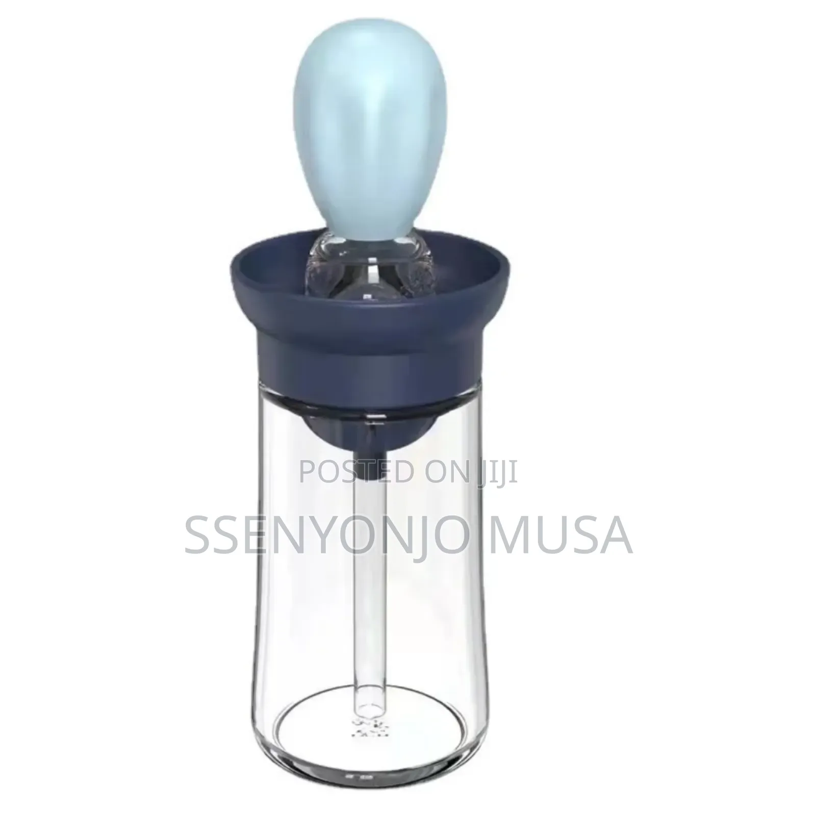 Glass Oil Bottle With Silicone Brush - Measuring Olive Oil-