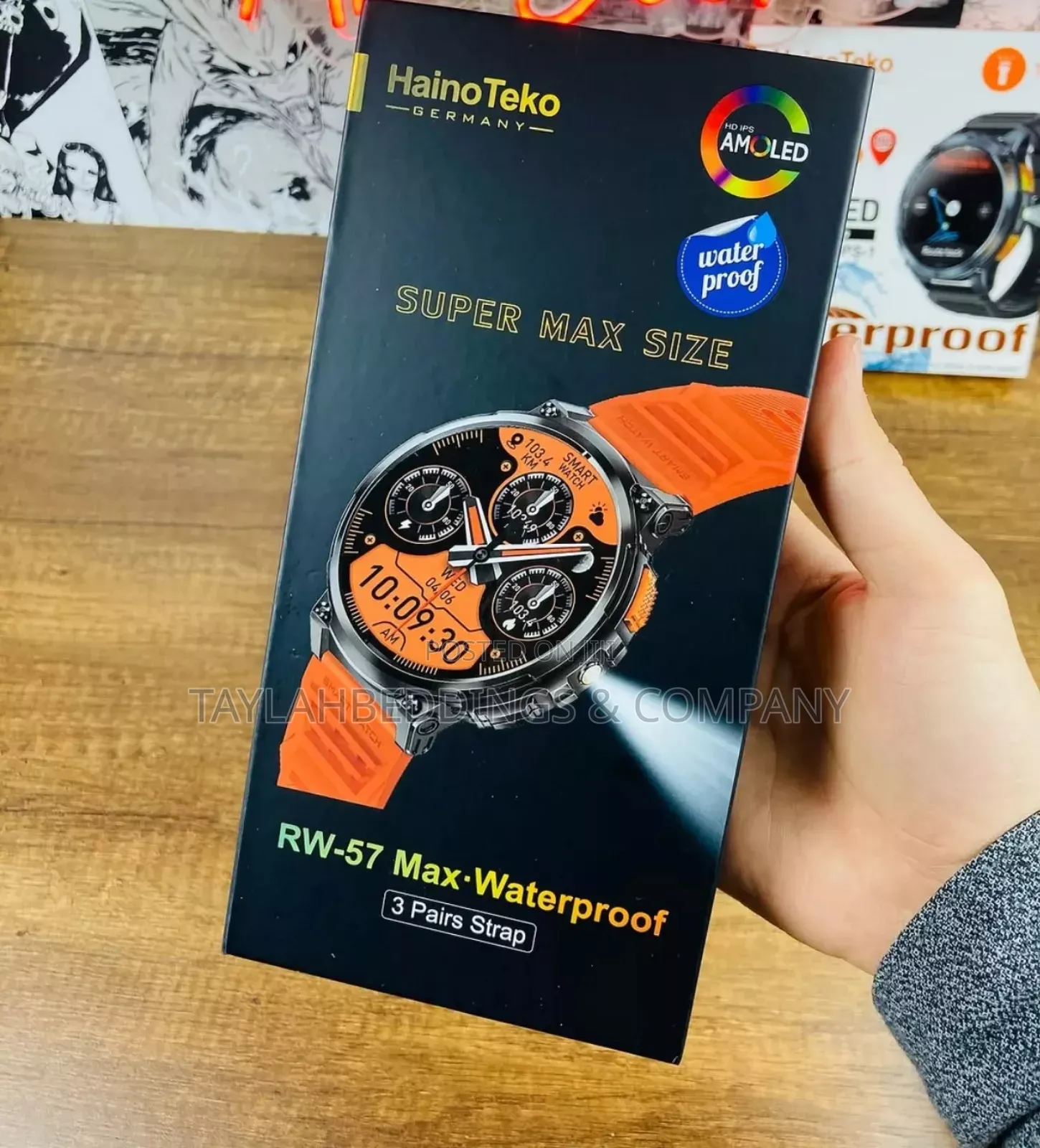 Haino Teko RW 57 Smartwatch With Flashlight Waterproof