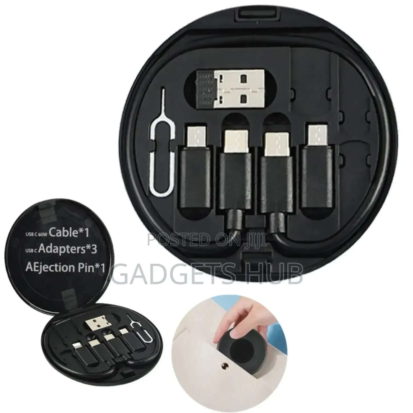 Portable USB-C Charger Cable Set Converter Adapters Otg