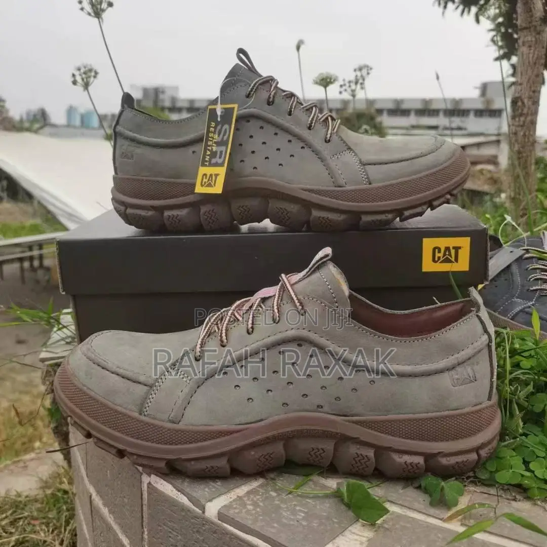 Original Grey CAT Waterproof Hiking Leather Shoes