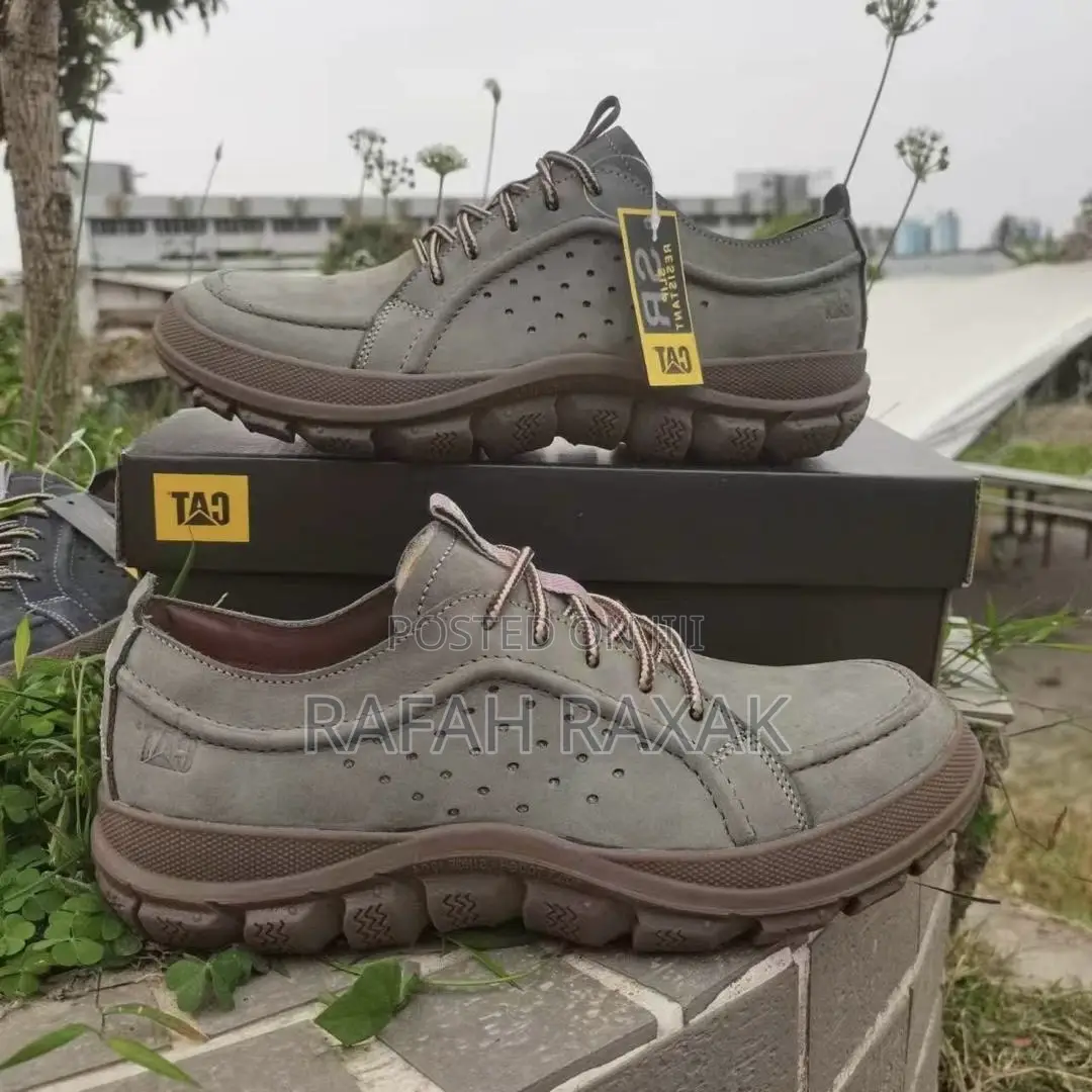 Original Grey CAT Waterproof Hiking Leather Shoes