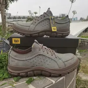 Original Grey CAT Waterproof Hiking Leather Shoes