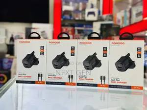 Porodo Dual Port Wall Charger Qc 18watts PD 20 Watts