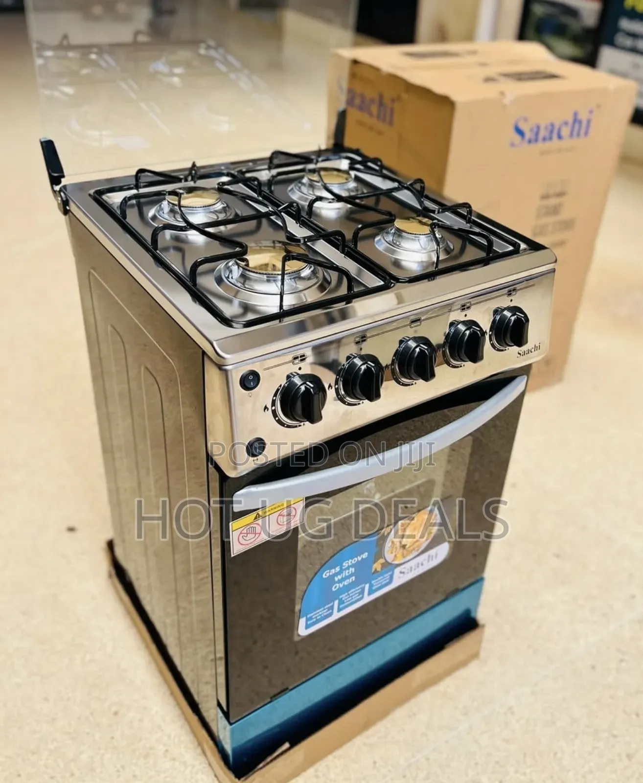 Saachi Stainless Steel Full Gas Stove/Cooker 50x 50cm