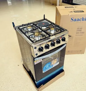 Saachi 3 Gas Burners and 1 Electric Hotplate With Gas Oven