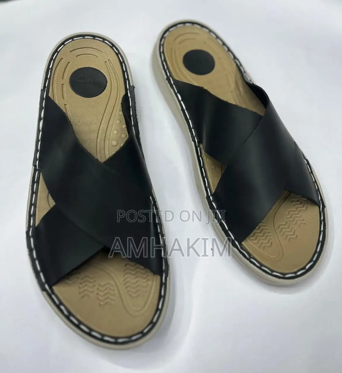 Men's Classic Soft Clarks Leather Sandals in Stock
