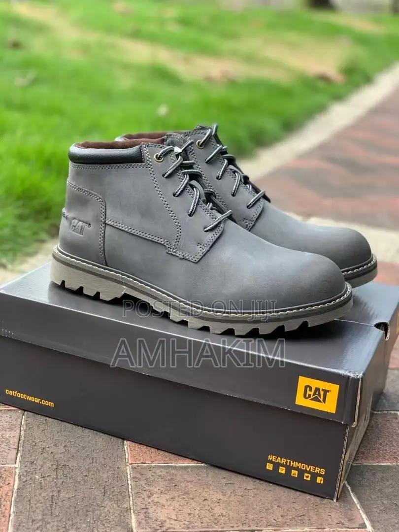 Men's Hard Leather Caterpillar Boots in Stock