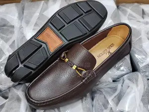 Men's Louis Vuitton Rough Leather Moccasins in Stock
