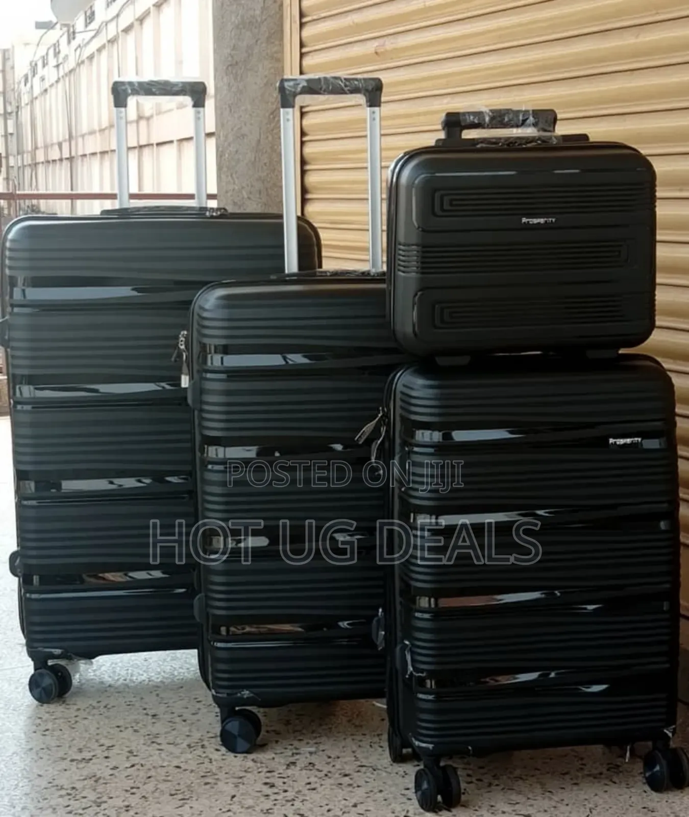 4 in 1 Luggage Travel Suitcase Waterproof - Black