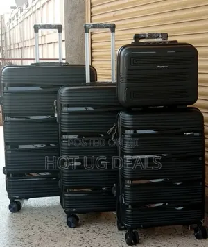 4 in 1 Luggage Travel Suitcase Waterproof - Black