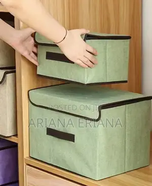 Photo - Fabric Foldable Cloth Storage Basket