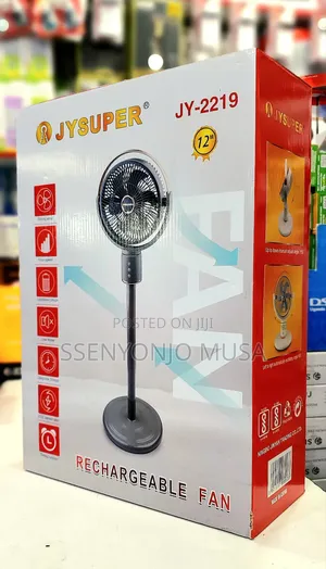 Jysuper 12" Rechargeable Fan - 12000mah Battery, 4-Speed