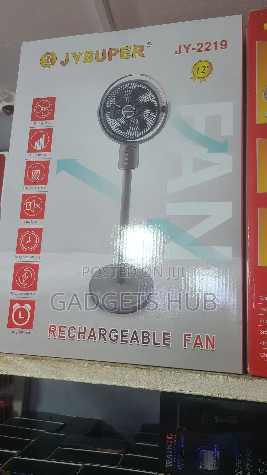 Rechargeable Fan Strong Wind Stand Fan