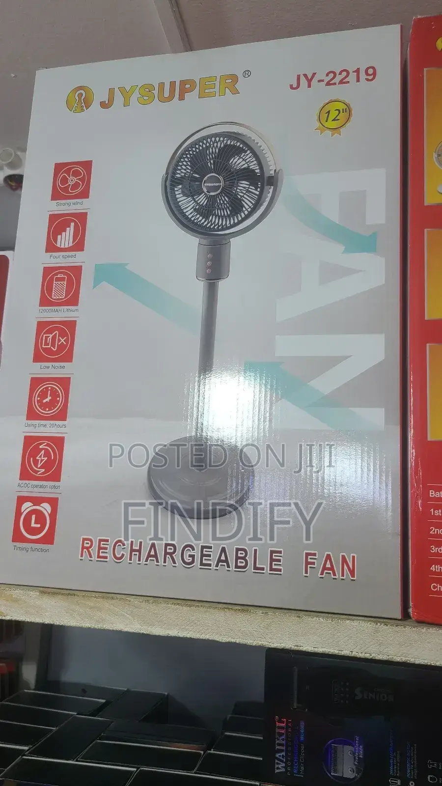 Rechargeable Fan Strong Wind Stand Fan
