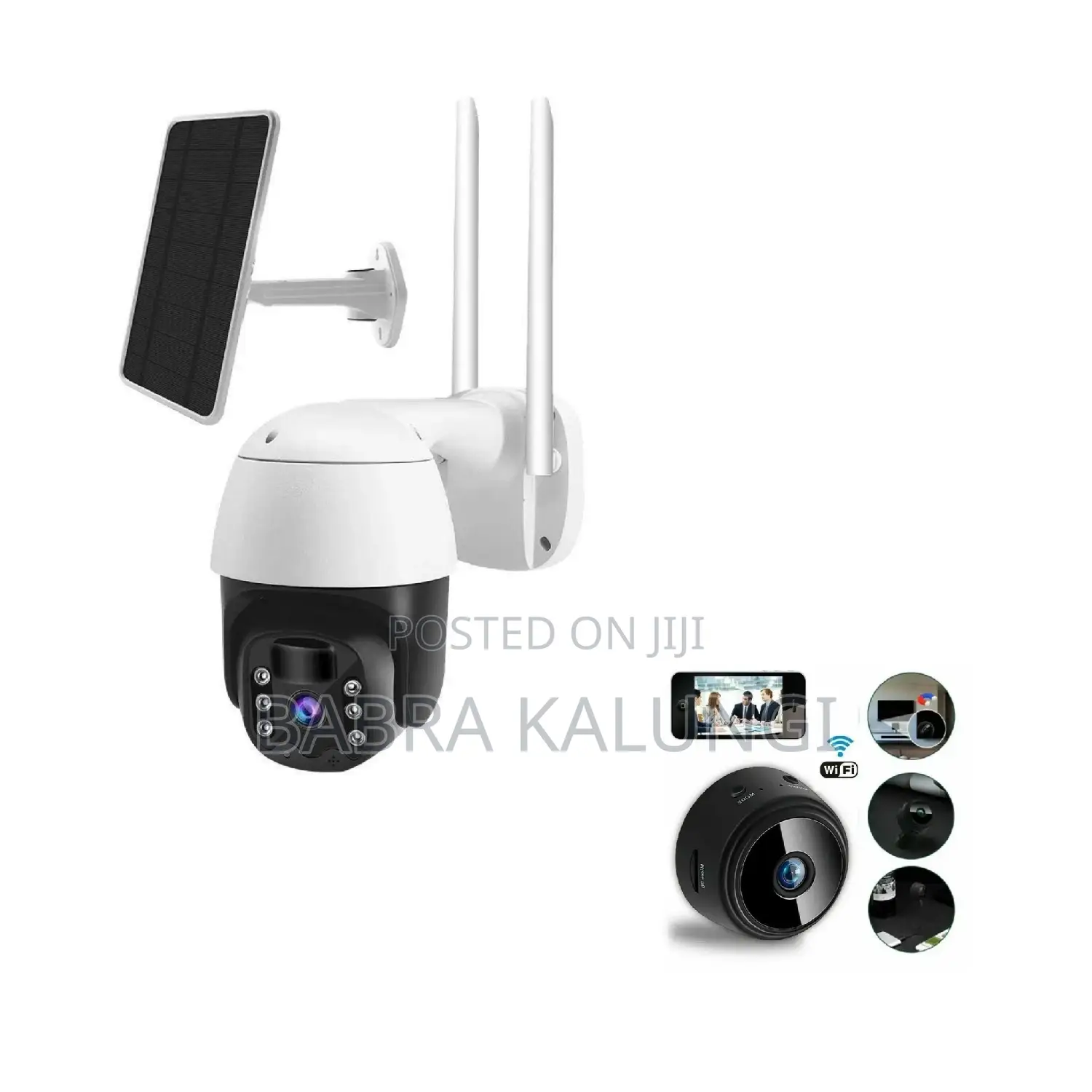 8mp Solar Battery Wifi Camera Dual Lens Dual Screens