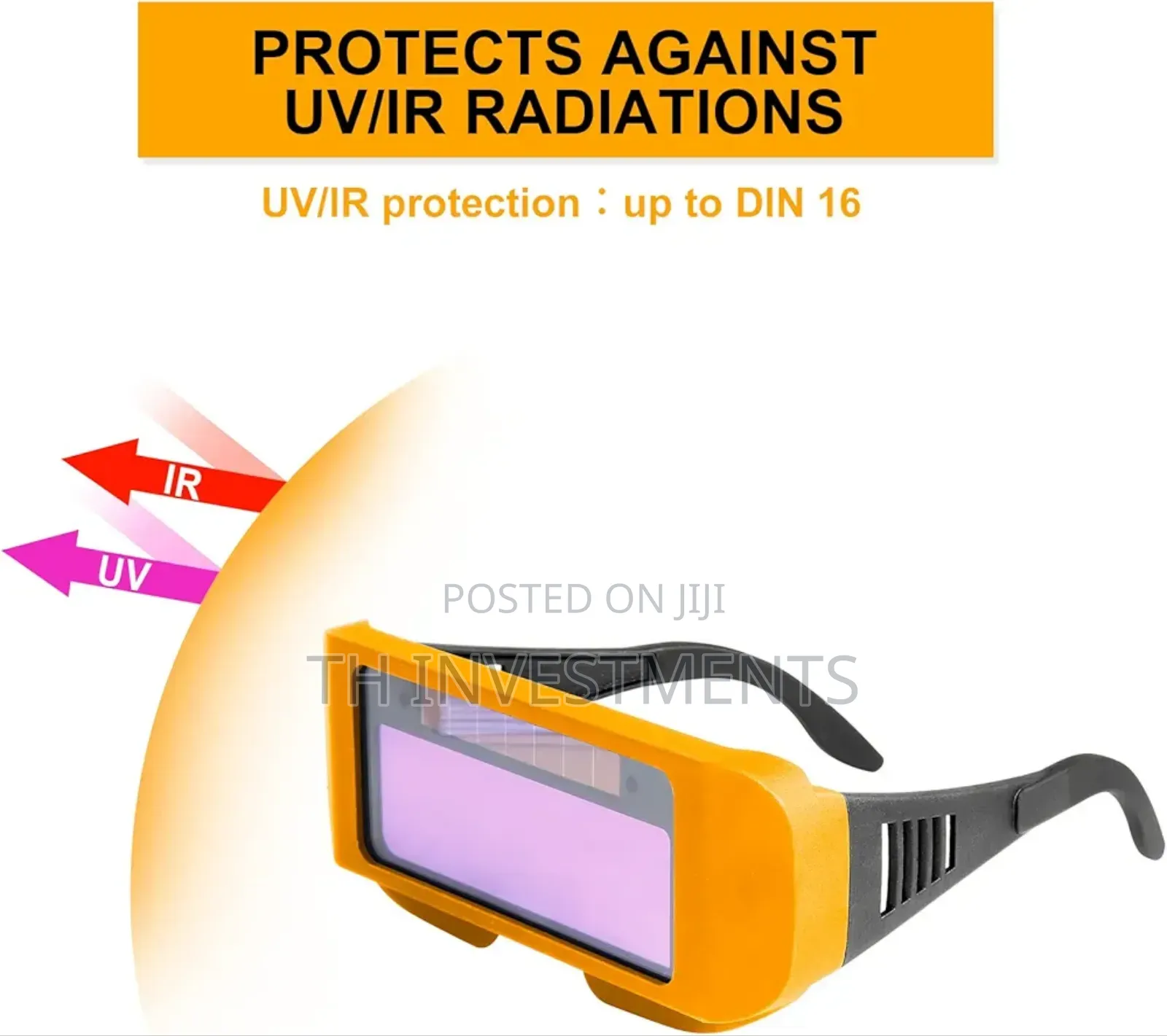 Ingco Auto-darkening Welding Glasses, 95x31mm, Up To Dln 16