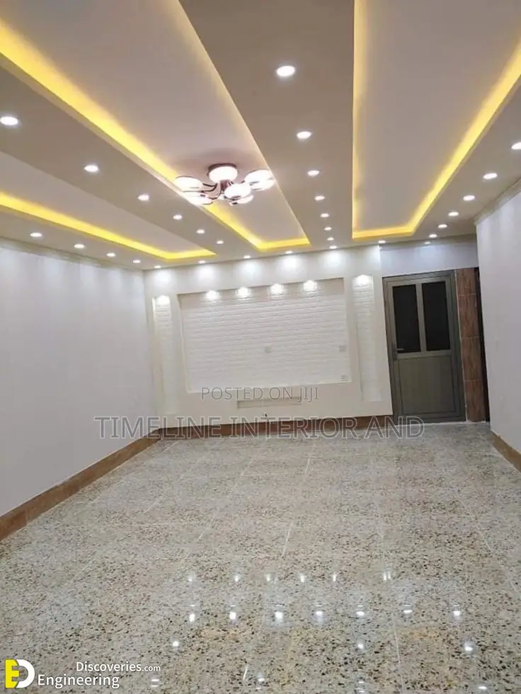Classic White Gypsum Ceiling With Recessed Lighting