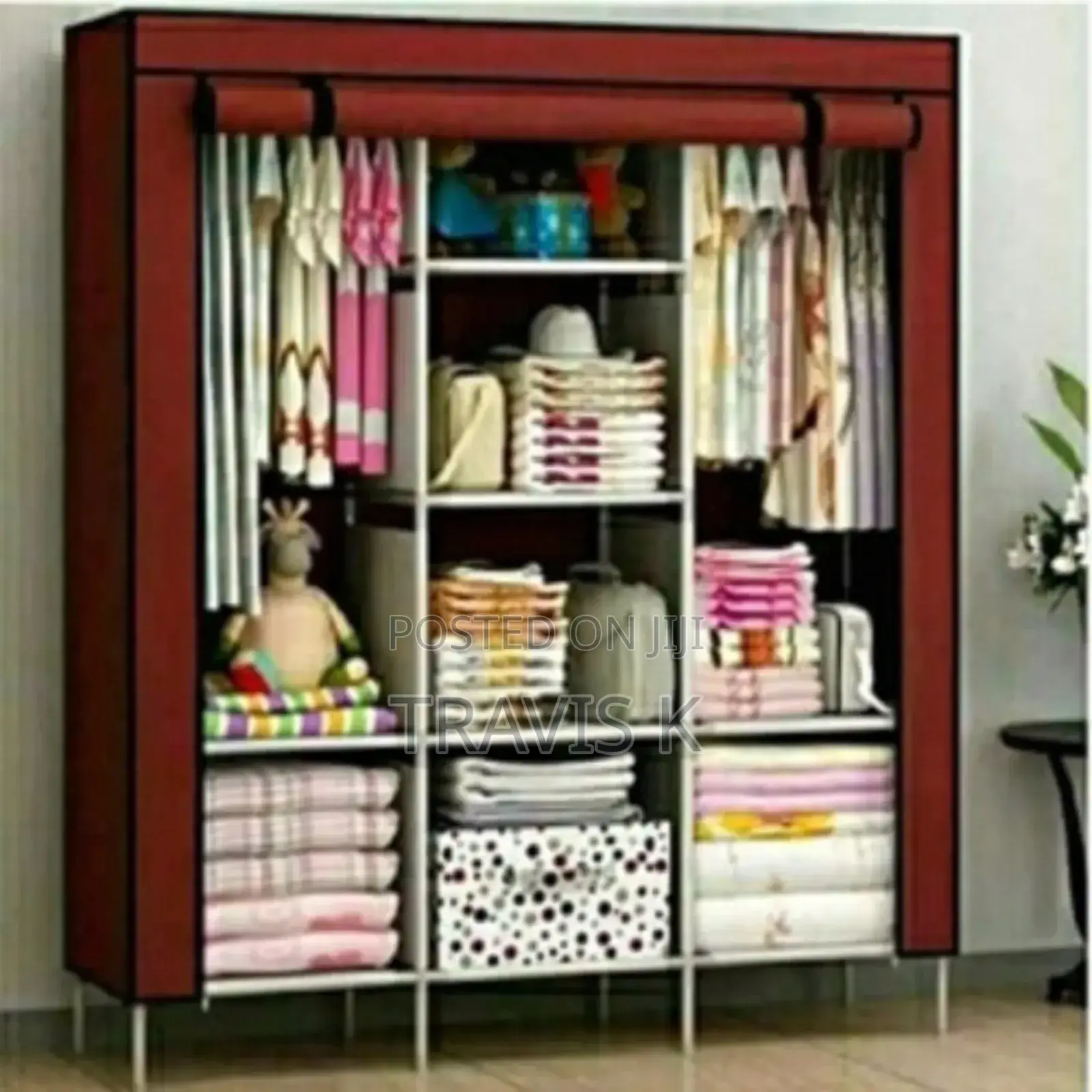 Portable 3 Collum Wardrobe