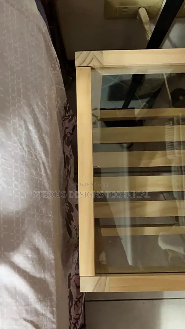 Glass Top Wooden Side Table/Bedside/ Night Stand/ Sofa Table