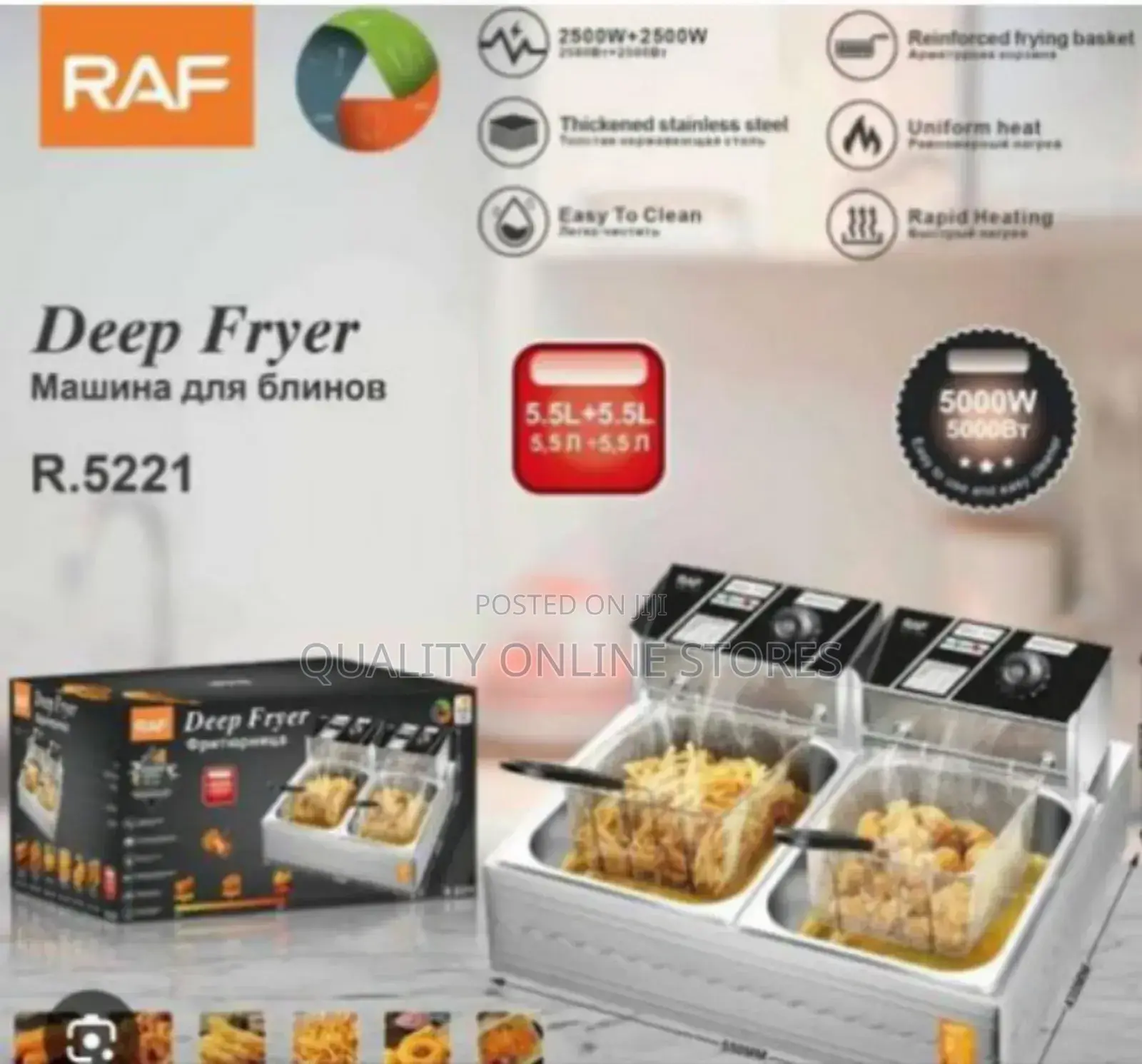Raf Double Deep Fryer