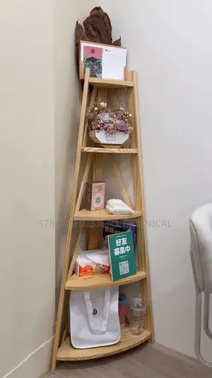 Wooden 5 Layer Multipurpose Corner Shelf.