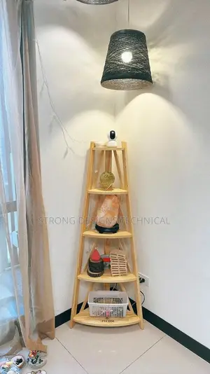 Wooden 5 Layer Multipurpose Corner Shelf.