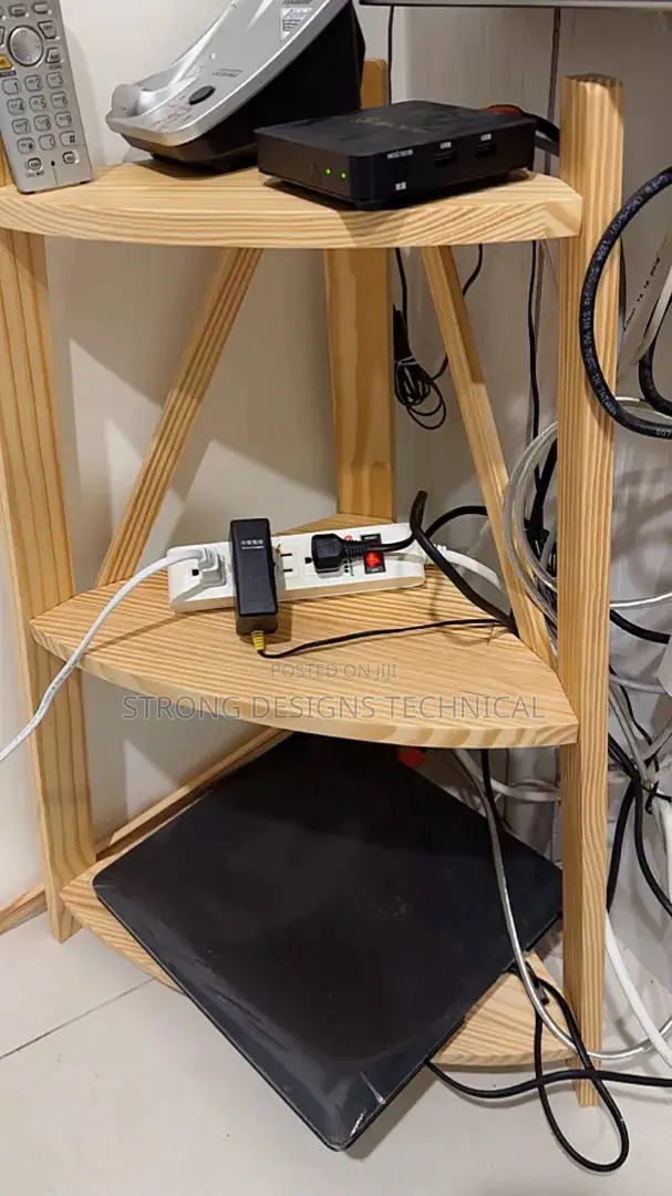 Wooden 5 Layer Multipurpose Corner Shelf.