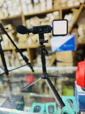Phone Tripod With Light and Microphone