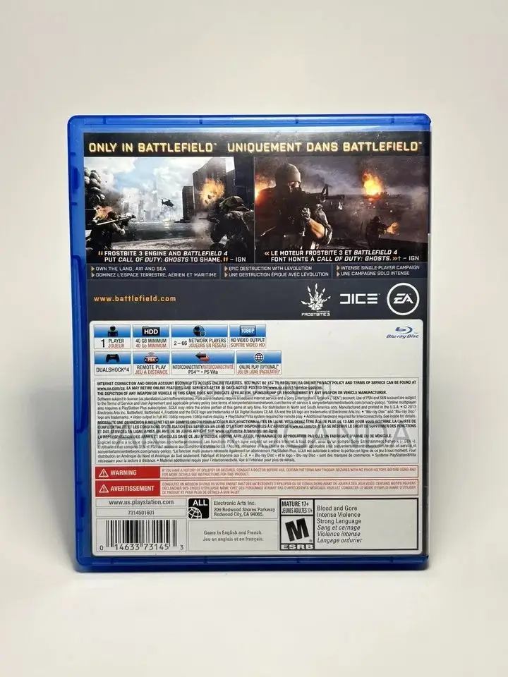Battlefield 4 (Playstation 4 Great Condition Game