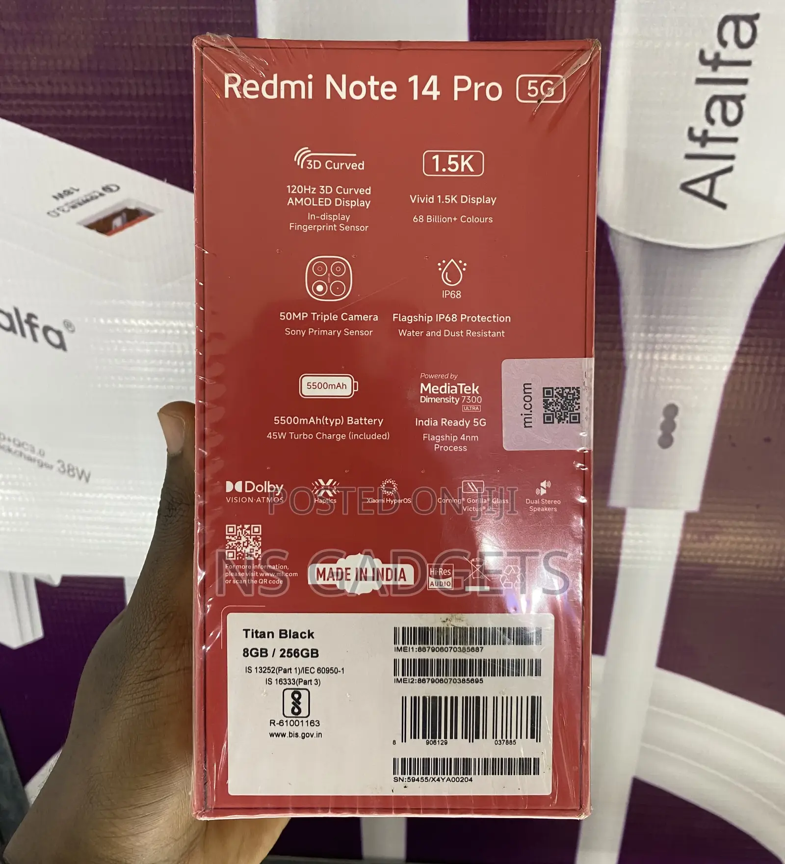 New Xiaomi Redmi Note 14 Pro 5G 256 GB Black