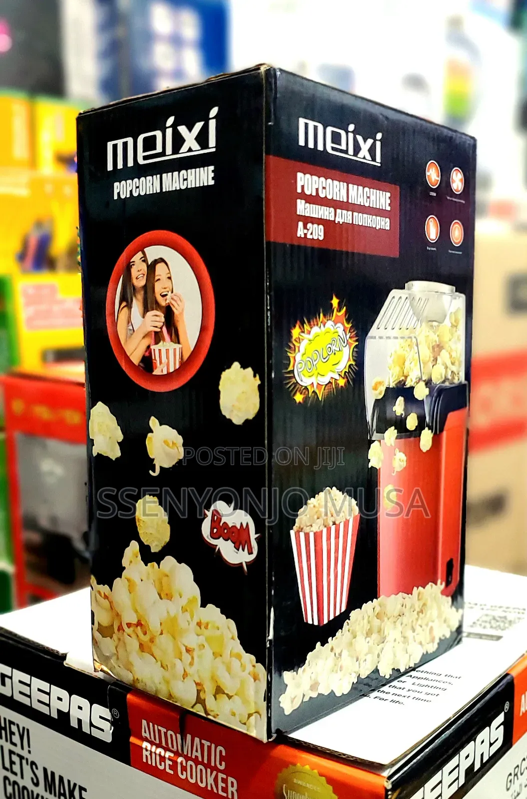 Meixi Hot Air Popcorn Machine - Quick, Easy, and Healthy.