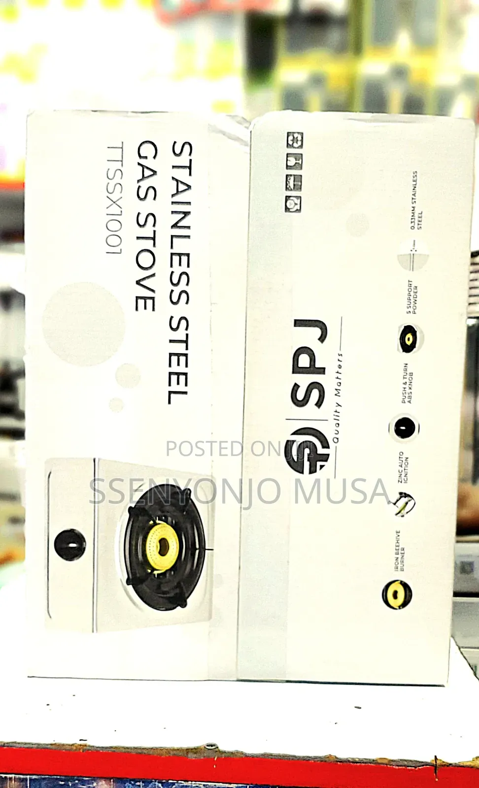 SPJ Stainless Steel Single Burner Gas Stove - Ttssx1001