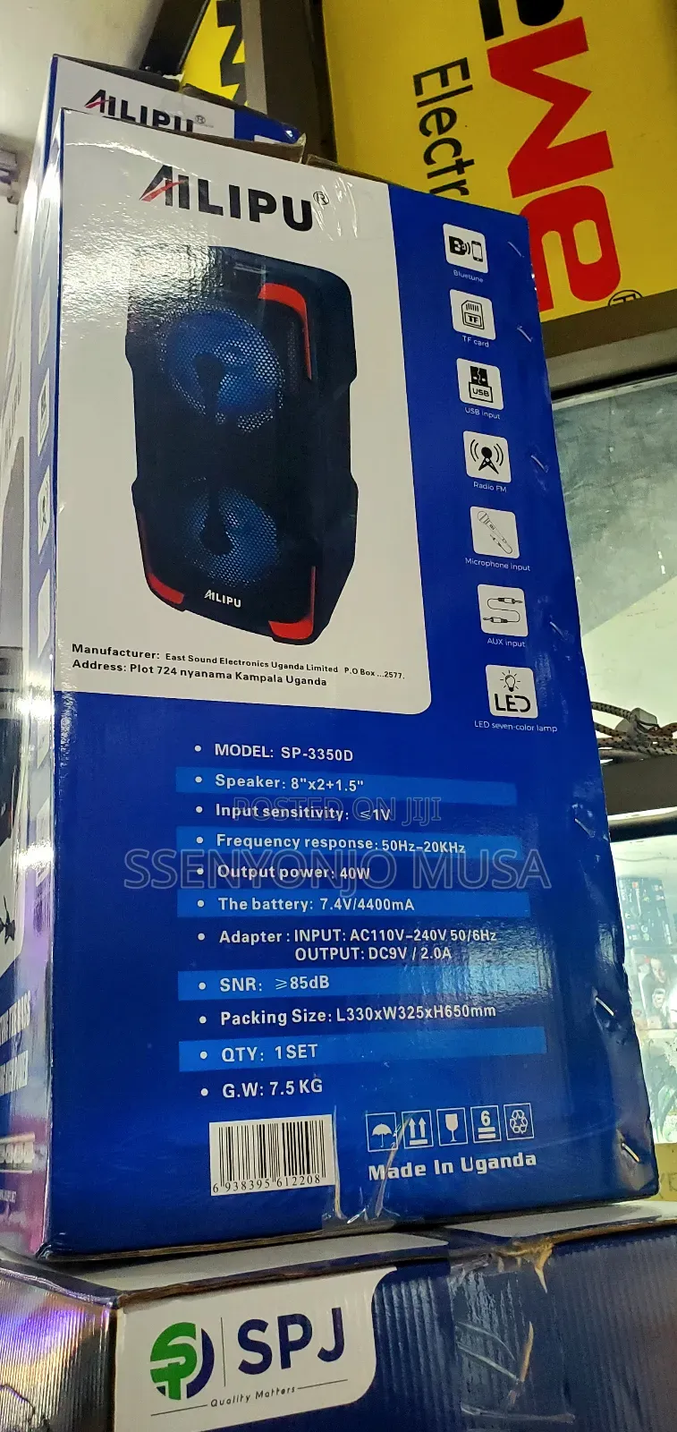 Ailipu Sp-3350d Portable Speaker - 7-Color Led Lamp, 40w