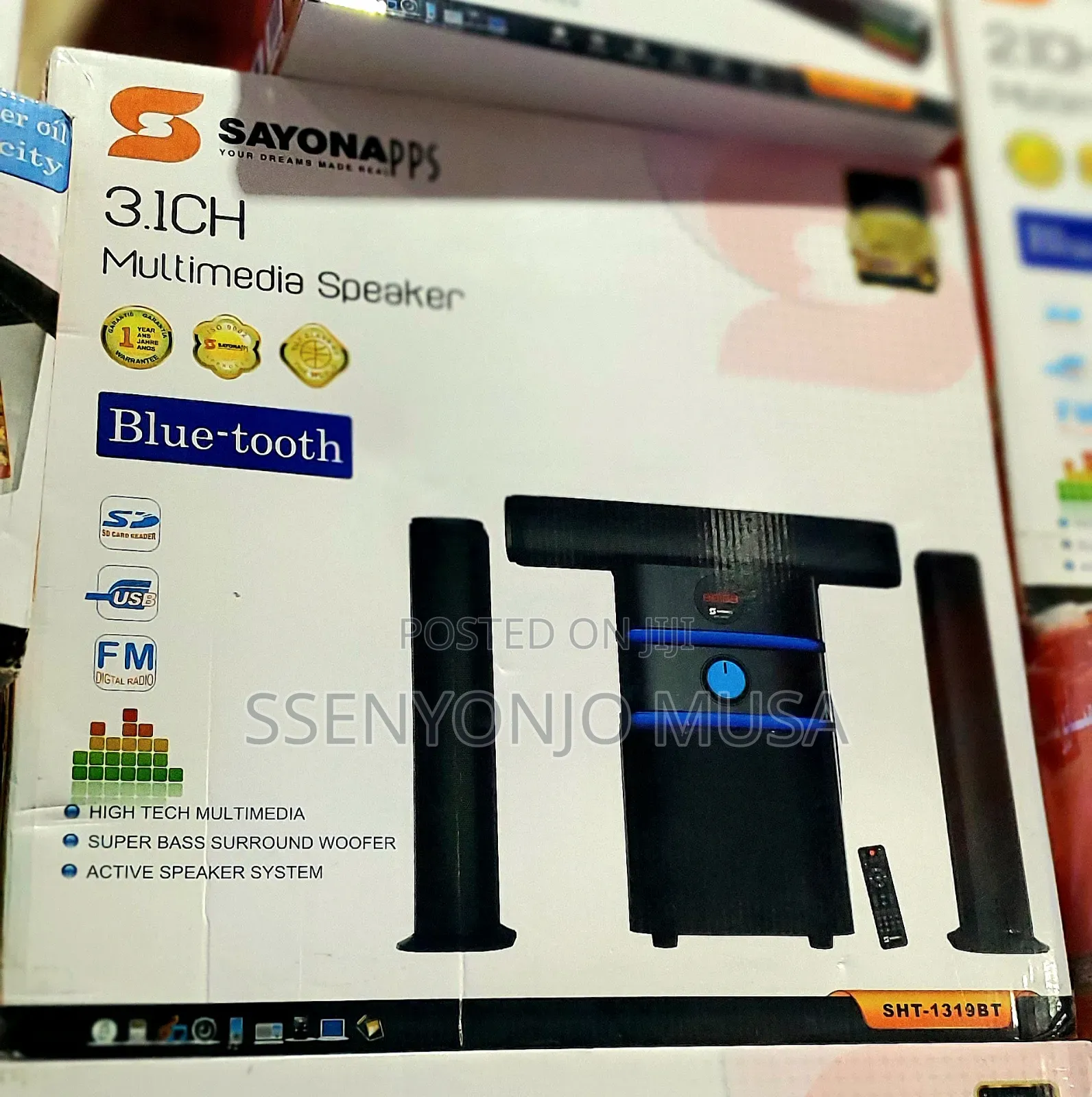 Sayona Woofer 3.1ch Multimedia Speaker SHT-1316bt - Bt, Usb, Fm