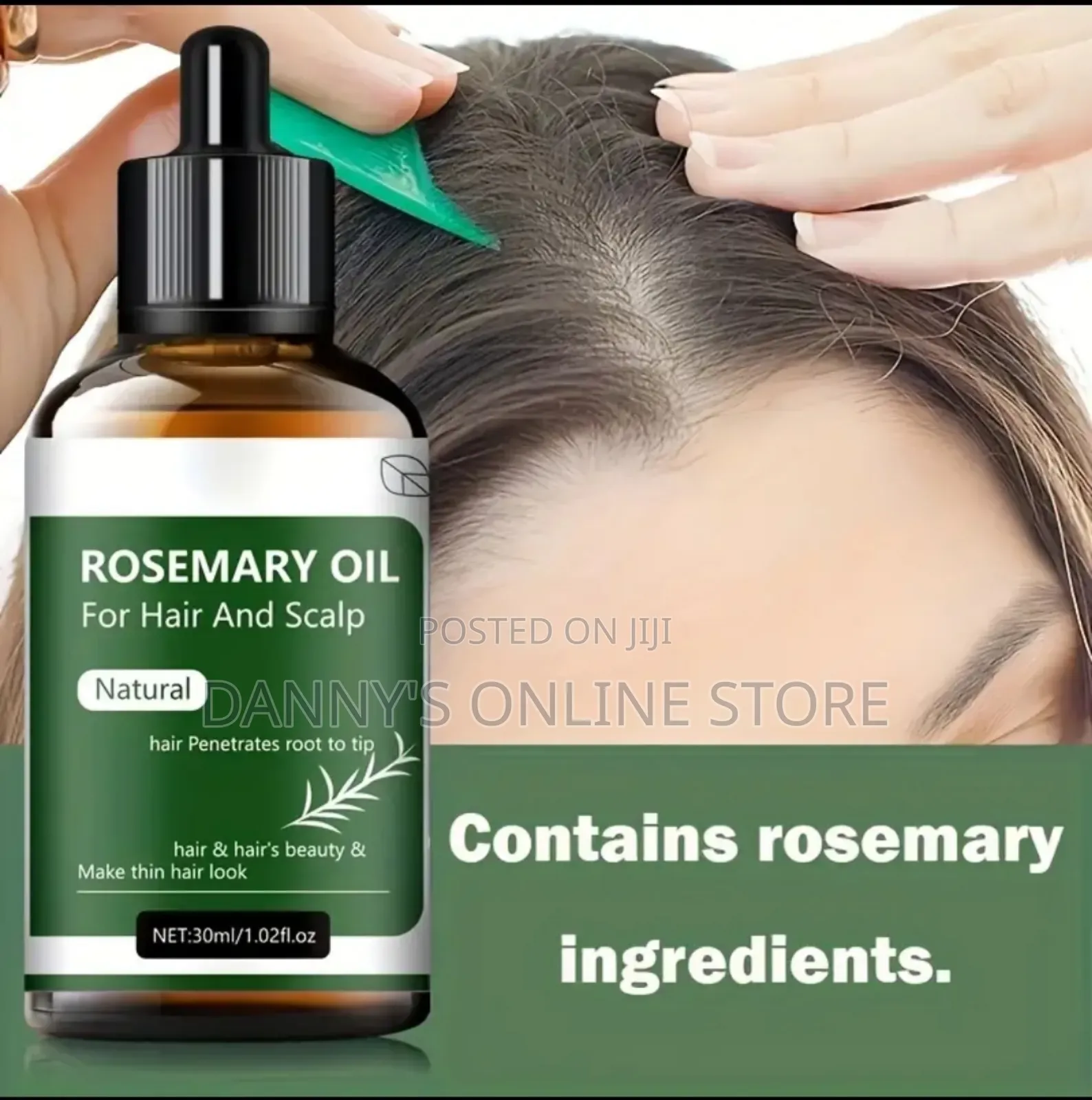 Rozino 100% Pure Rosemary Hair Oil, 30ml Natural Hair Car