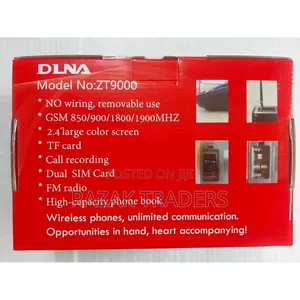 Dlna Zt9000 Dual Sim Land Phone, Auto Call Record Fm Radio
